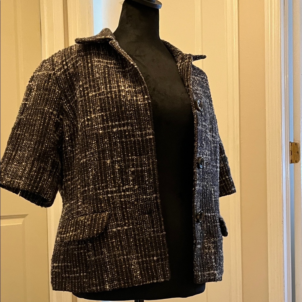 Coldwater Creek Charcoal Tweed Blazer
